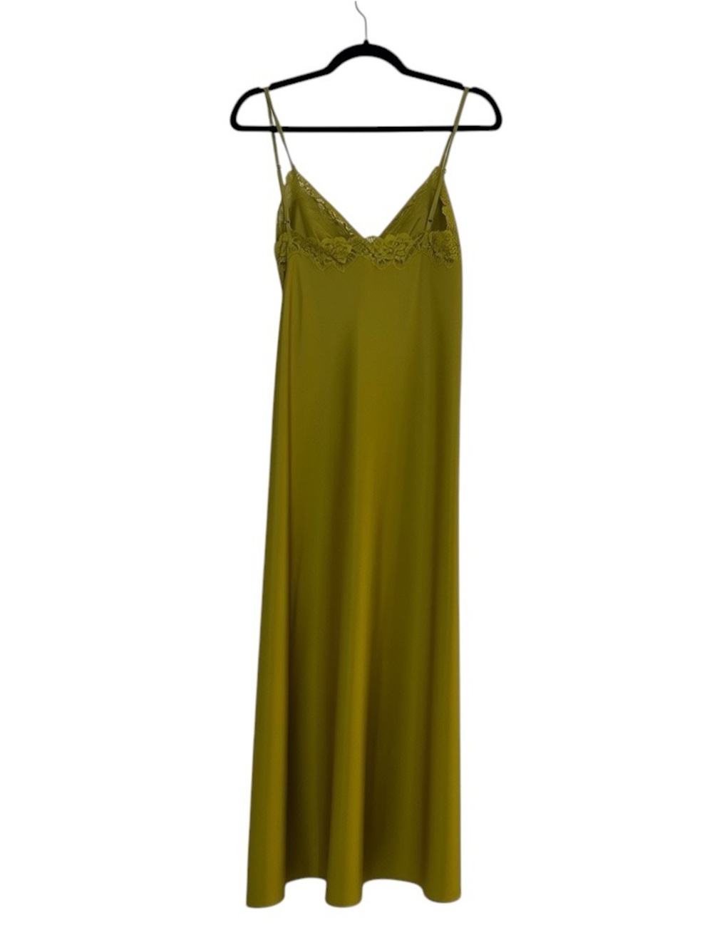 NEW House of CB Salma Olive Green Lace Trim Satin Corset Slip Dress, Medium - Picture 10 of 13